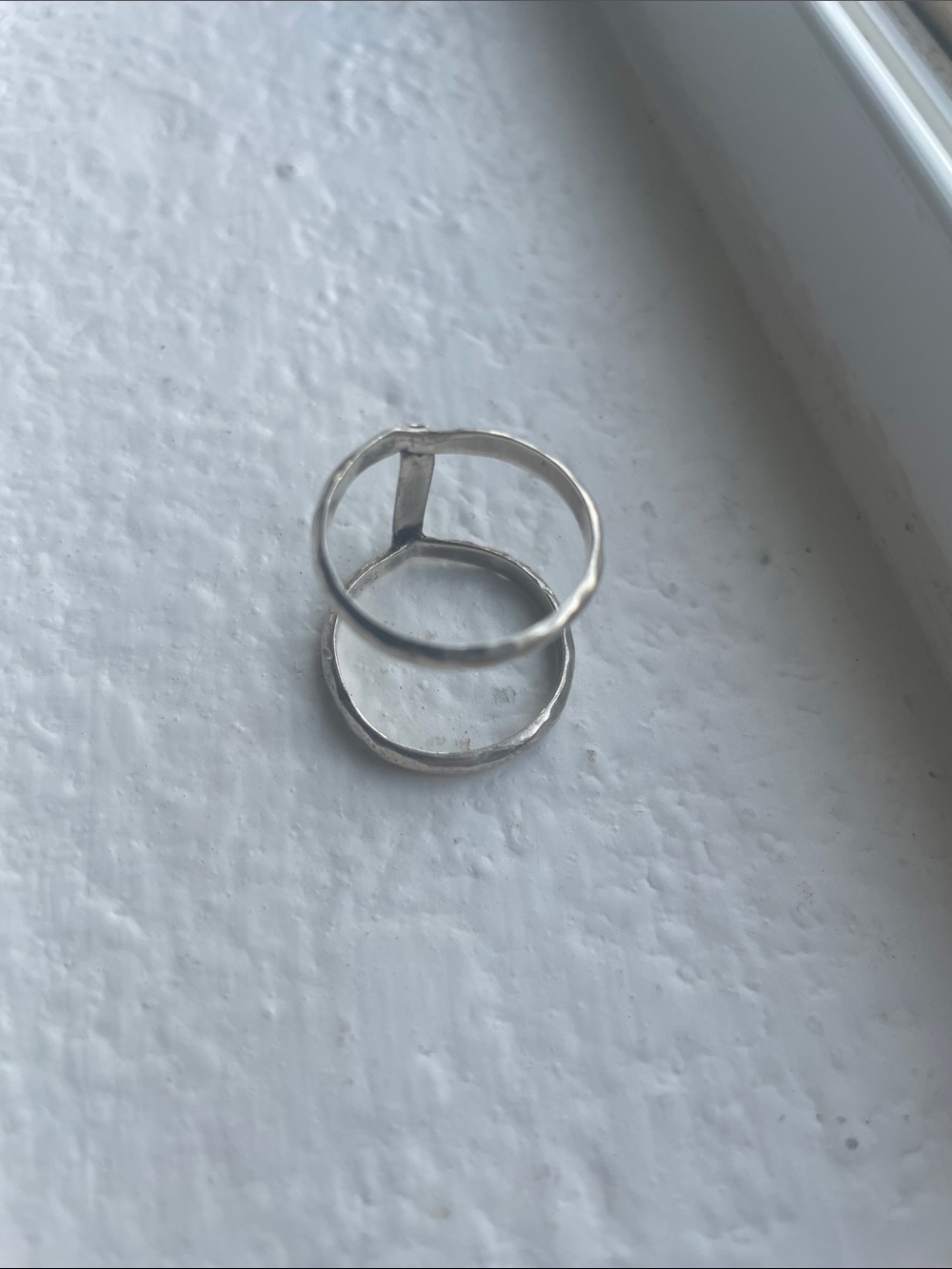 Sterling Silver Double Band Ring - Silver - Picture 4 of 4